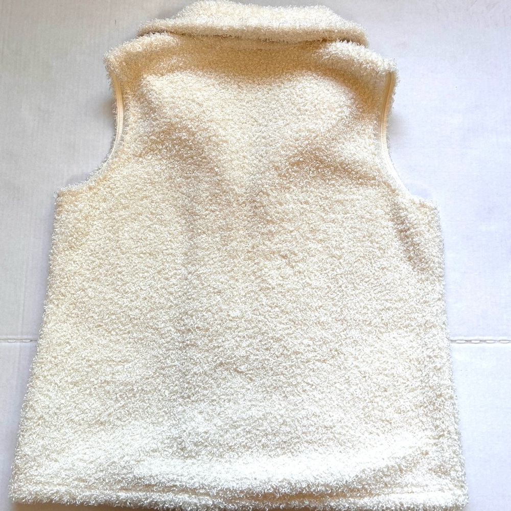 J Jill Ivory Zip Up Vest Shawl Collar - Picture 2 of 7